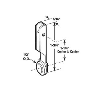 Sliding Window Roller Assembly - Nylon Roller For Century-Elco 2 Pack