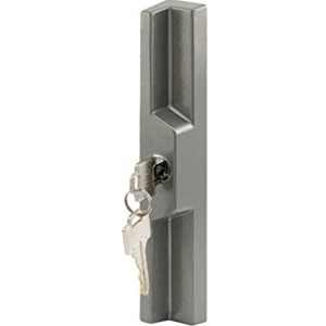 Sliding Glass Patio Door Pull and Keyed Locking Unit - Gray