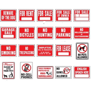 Plastic Signs