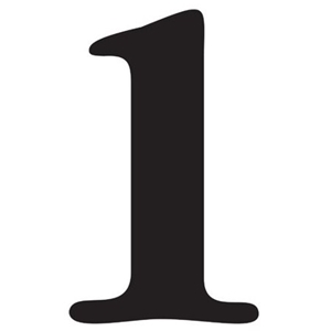 6˝ Black Plastic House Numbers