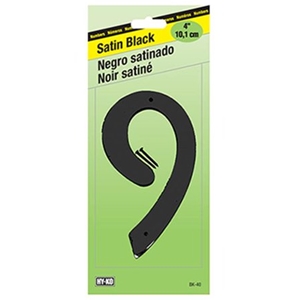 4" Satin Black Finish Numbers