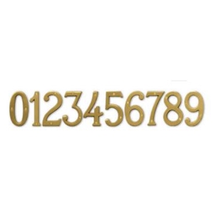 4˝ Brushed Brass Numbers