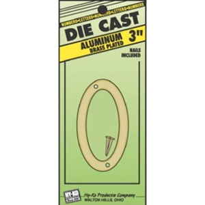 3˝ Simulated Gold Die Cast Aluminum Address Numbers