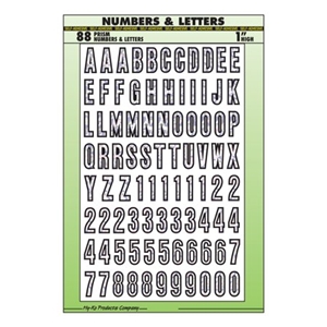 Prism Self-Adhesive Numbers & Letters