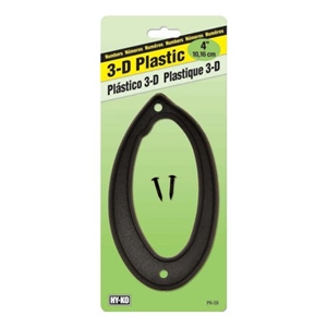 4˝ Black 3-D Plastic House Numbers
