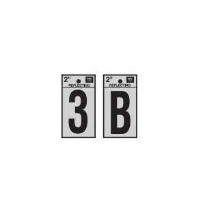 2˝ Bend & Peel Reflective Vinyl Numbers, Letters and Symbols