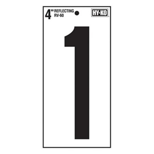 4˝ Bend & Peel Reflective Vinyl Numbers