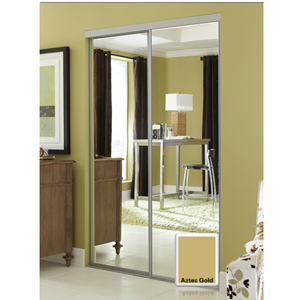 Savoy Aztec Gold Finish Mirror Closet Door