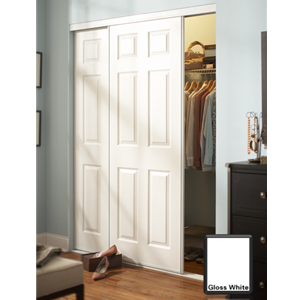 Colonial Silver Nickel Finish Closet Door