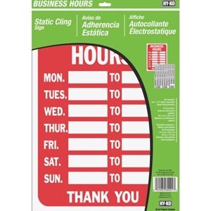 Business Hours Sign