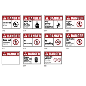 10˝ x 14˝ Heavy-Duty Polyethylene OSHA Signs