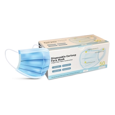ADULT Mask White Disposable 3-Ply