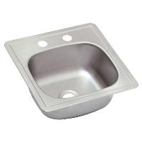 Single Compartment - 21 guage. Drilled 4" on center with 2" drain