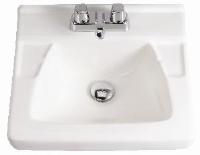 Wall Hung Ledge Back Lavs With 4" Center