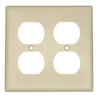 Two Gang Duplex Receptacle Plate