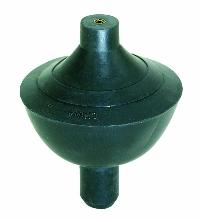 Toilet Tank Ball Black Rubber with Tip