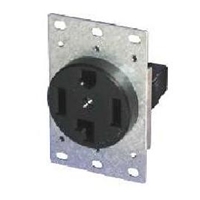 Flush Mount Dryer Receptacle - 30 Amp 125/250 Volt