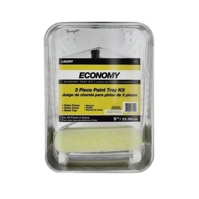 3 Piece Paint Roller & Tray Set,  Slip Off Roller Frame