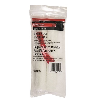 Paint Roller Cover For Tight  Spots, Dripless · White Woven Pack 2