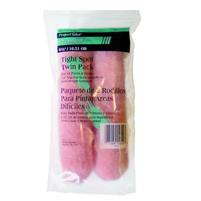 Paint Roller  Cover For Tight Spots. Pink Polyester Knit Pack 2