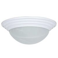 2 Light Ribbed Base Twist-On Flush Fixture