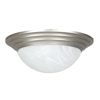 2 Light Ribbed Base Twist-On Flush Fixture