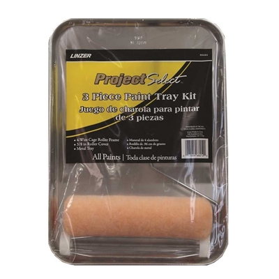 3 Piece Paint Roller & Tray Set, · 4 - Wire Cage Roller Frame