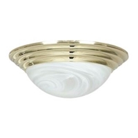 2 Light Ribbed Base Twist-On Flush Fixture