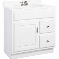 White w/ Drawer
