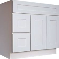 White w/ Drawer Cabinet