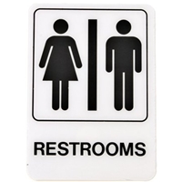 Plastic Symbol Signs 3" x 9"