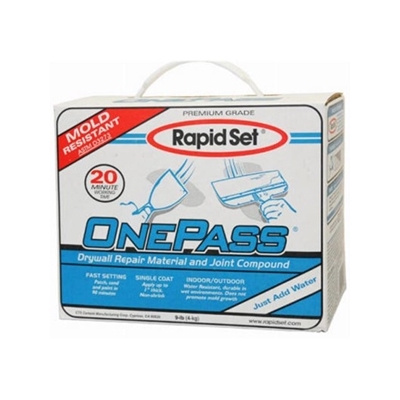 One Pass Wall Repair and Setting-Type Joint Compound