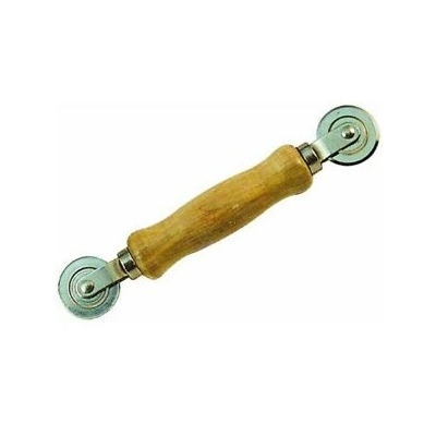 Screen Rolling Tool with Wood Handle and Steel B.B. Wheels