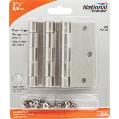 Broad Door Hinge Square Corners