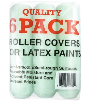 ECONOMY  Poly Fabric Paint Roller Cover (6 Pack)